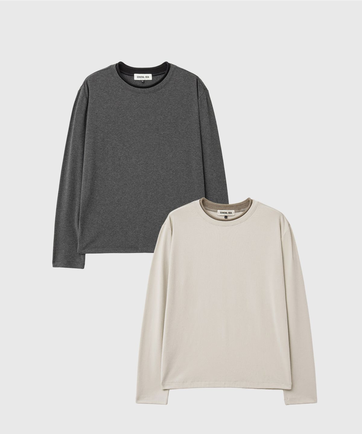 제너럴아이디어(GENERALIDEA) UNISEX 더블립티셔츠 [2COL] / GF3UTS001