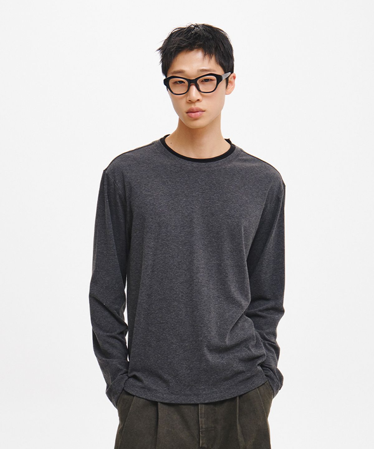 제너럴아이디어(GENERALIDEA) UNISEX 더블립티셔츠 [2COL] / GF3UTS001