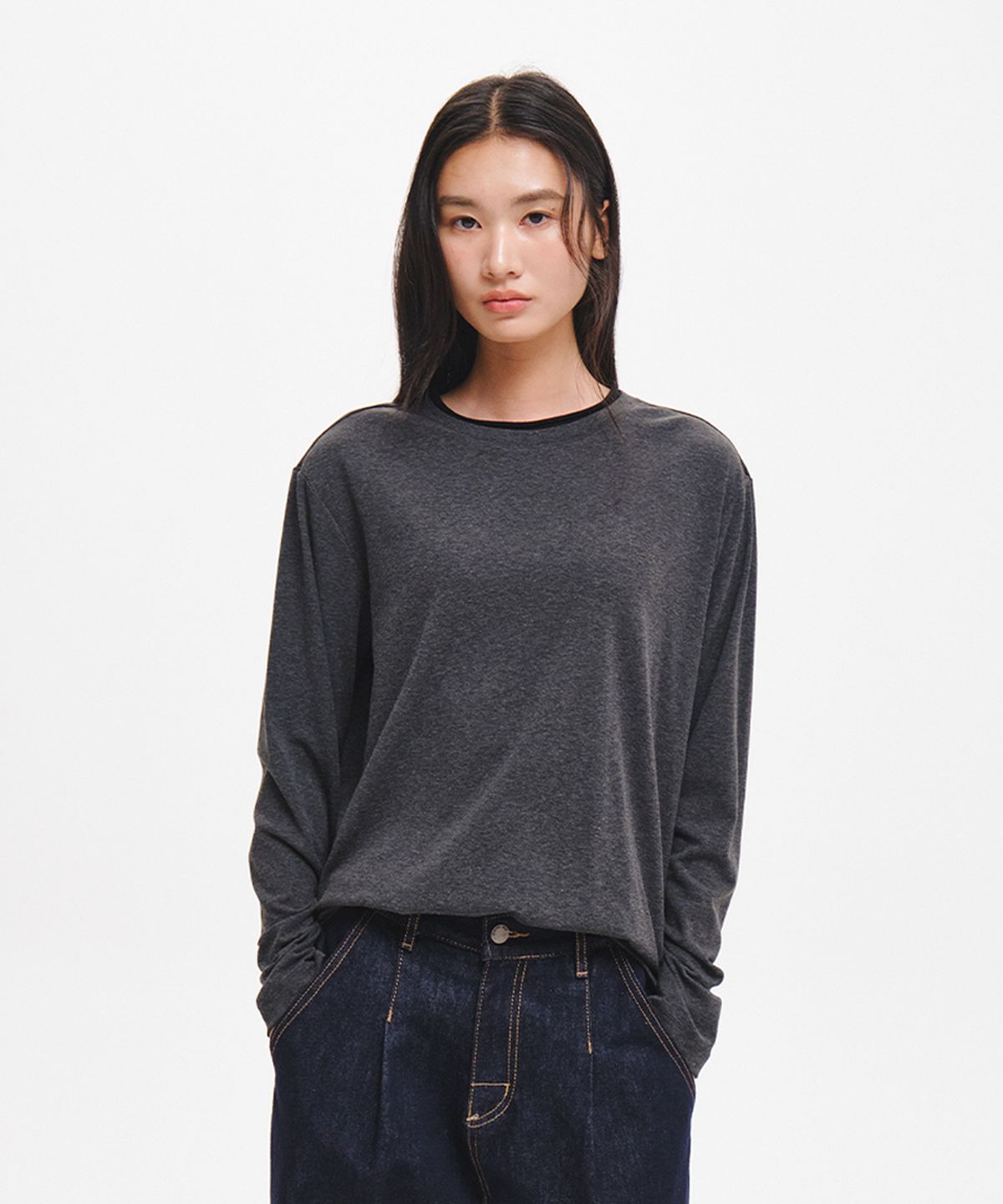 제너럴아이디어(GENERALIDEA) UNISEX 더블립티셔츠 [2COL] / GF3UTS001