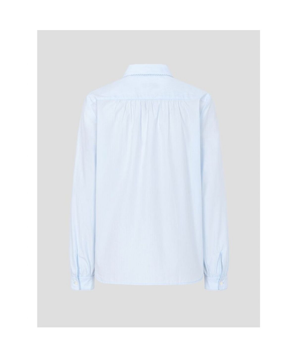 빈폴 레이디스(BEANPOLE LADIES) 레이스카라 핀턱 블라우스  스카이 블루 (BF6864C16Q)