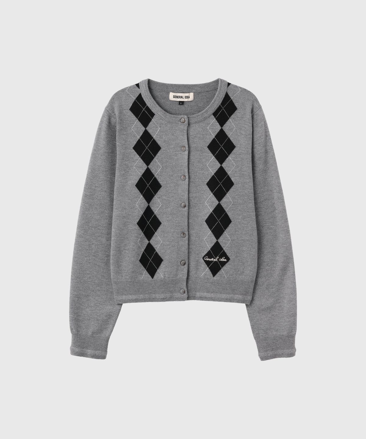제너럴아이디어(GENERALIDEA) WOMAN 마일드 아가일 크루넥 가디건 [3COL] / GF3LKC514