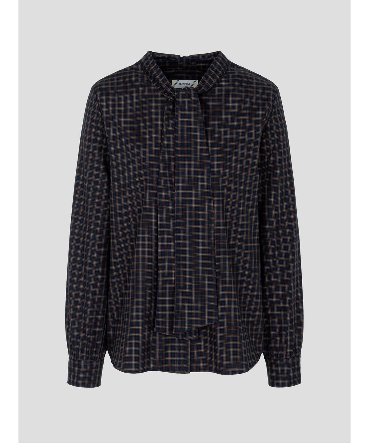 빈폴 레이디스(BEANPOLE LADIES) 미니체크 타이 블라우스  네이비 (BF6864C18R)