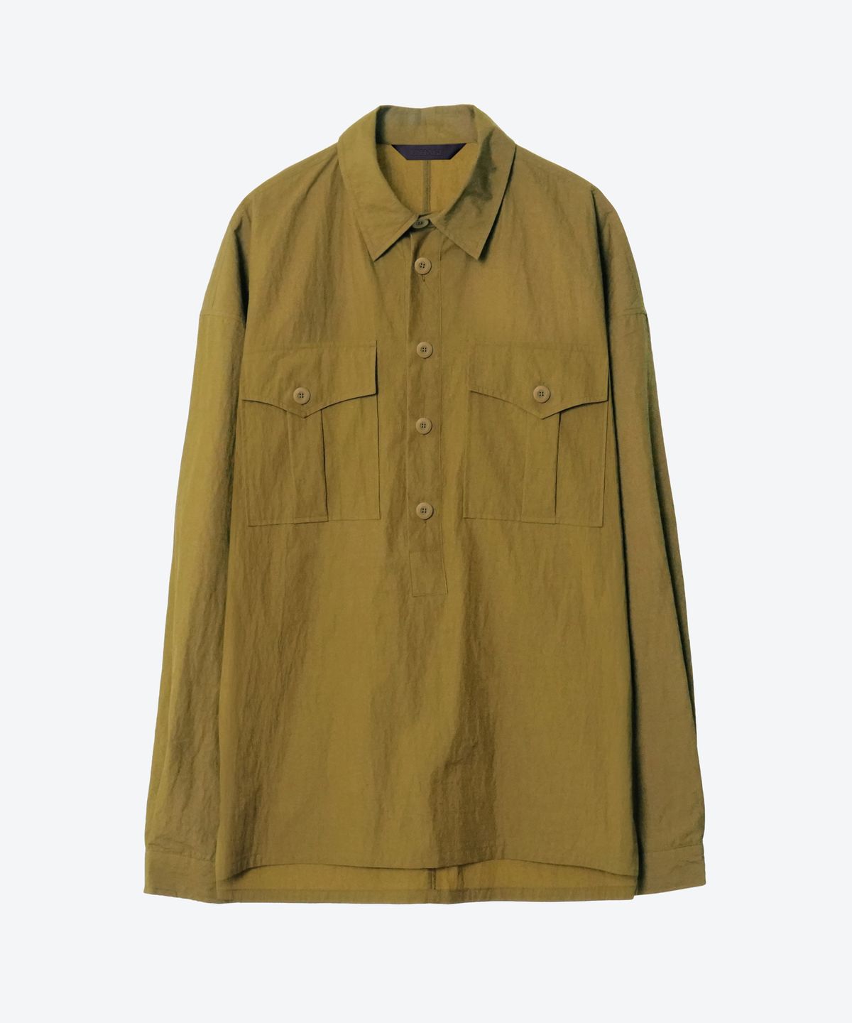 언티지(UNTAGE) 투포켓 헨리 셔츠[Mustard(UNISEX)]_UTS-SS86