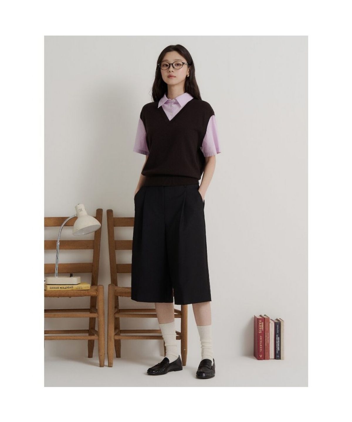 빈폴 레이디스(BEANPOLE LADIES) 셔츠 레이어드 풀오버  브라운 (BF6751C03D)