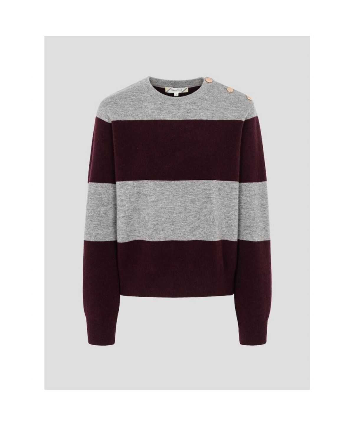 빈폴 레이디스(BEANPOLE LADIES) 보더 스트라이프 니트  그레이 (BF6951C083)