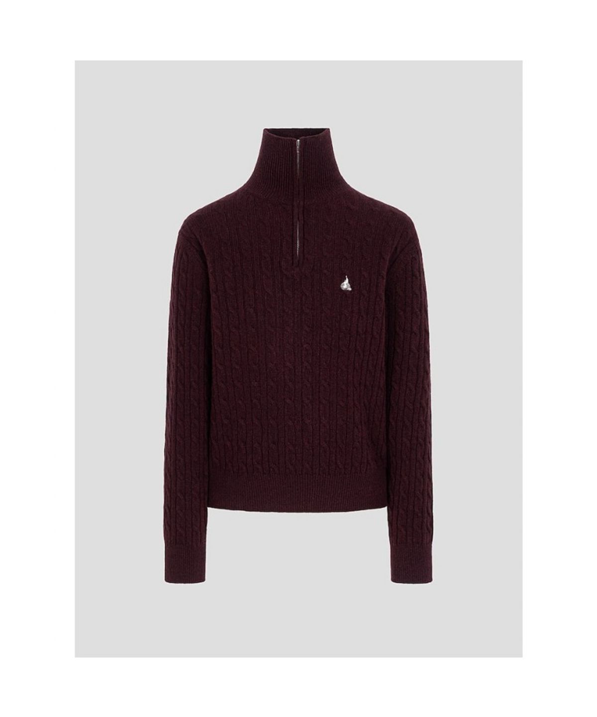 빈폴 레이디스(BEANPOLE LADIES) [Essential] 케이블 쿼터집업 니트  와인 (BF6951E02Z)