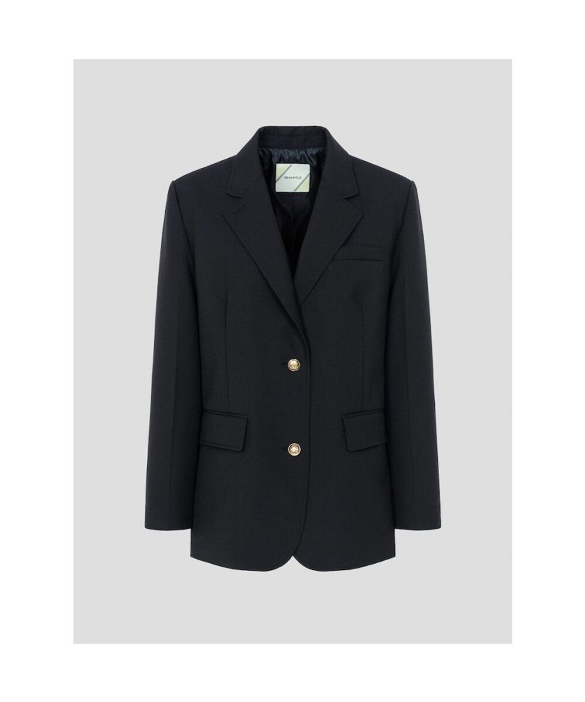 빈폴 레이디스(BEANPOLE LADIES) 울 텍스처 세미오버 재킷  네이비 (BF6811C21R)