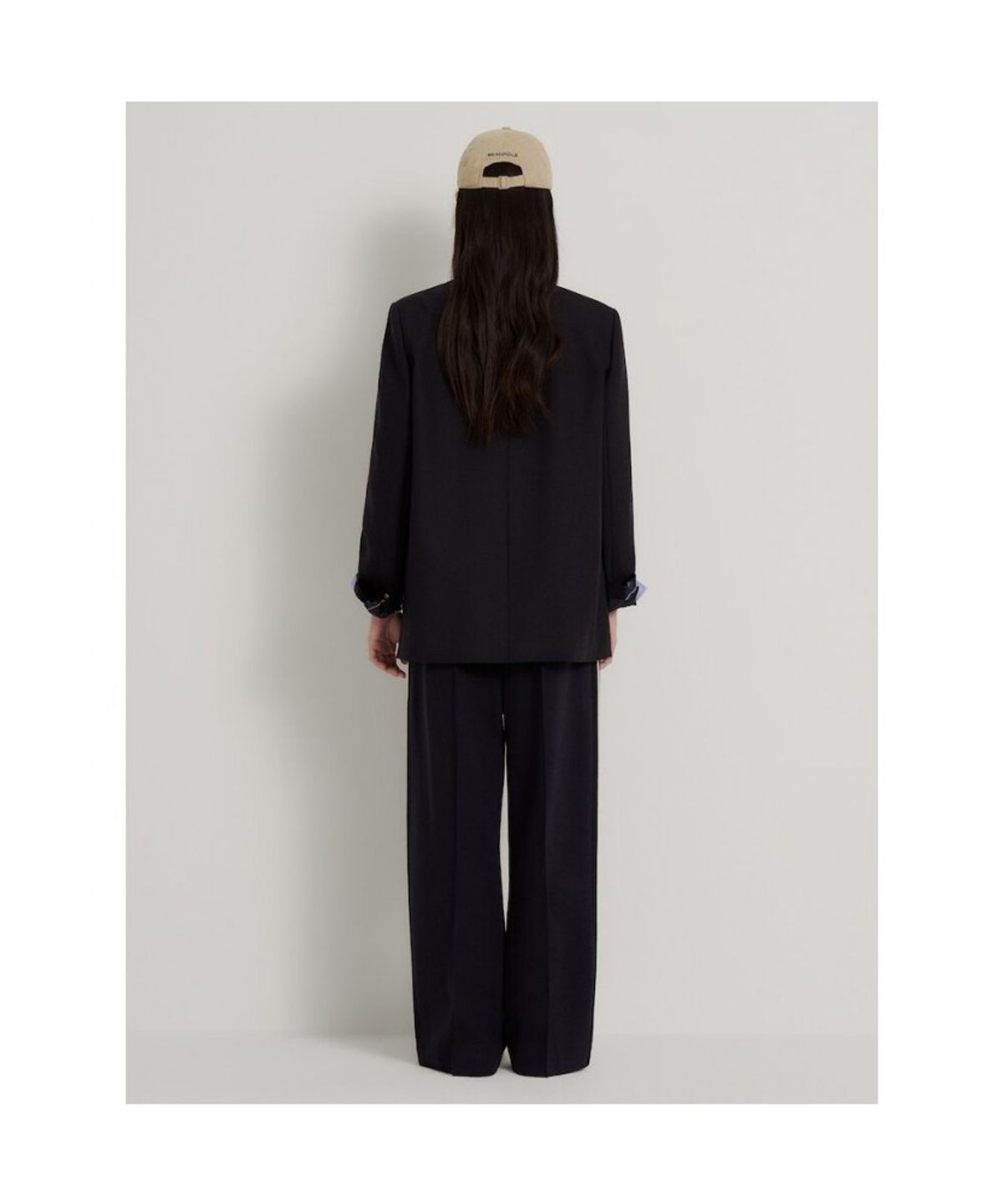 빈폴 레이디스(BEANPOLE LADIES) 세미와이드 트랙 저지 팬츠  네이비 (BF6821C41R)