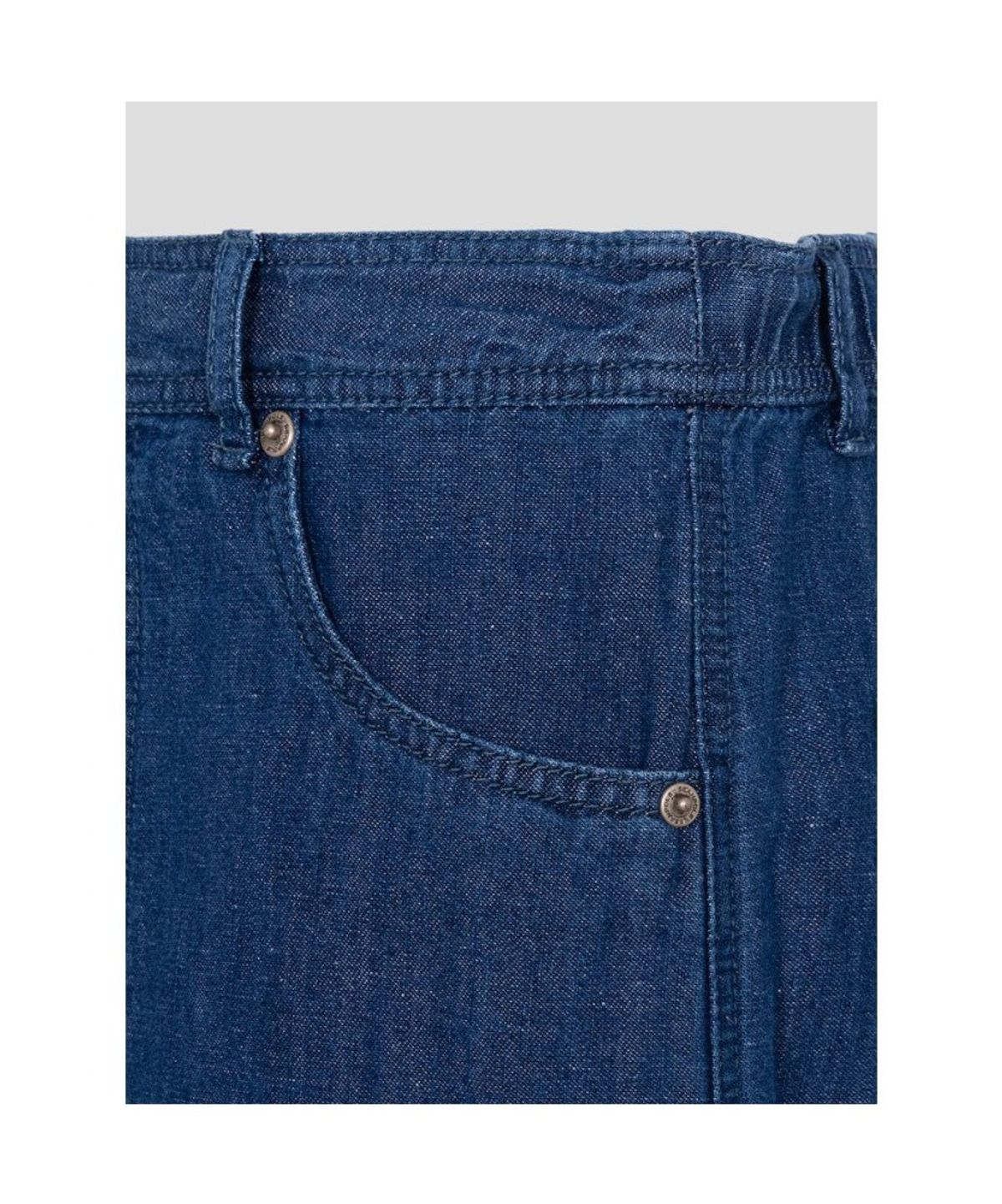 빈폴 레이디스(BEANPOLE LADIES) 크롭 밴딩 데님 팬츠  블루 (BF6721C71P)
