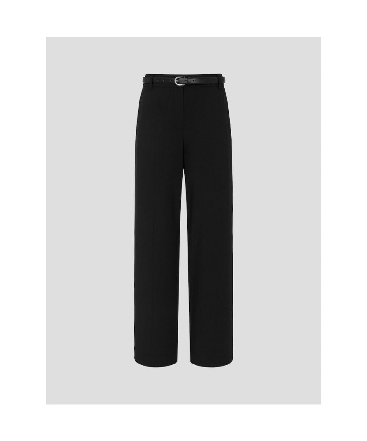 빈폴 레이디스(BEANPOLE LADIES) 폴리 혼방 옵션벨트 스트레이트 팬츠  블랙 (BF6821C515)