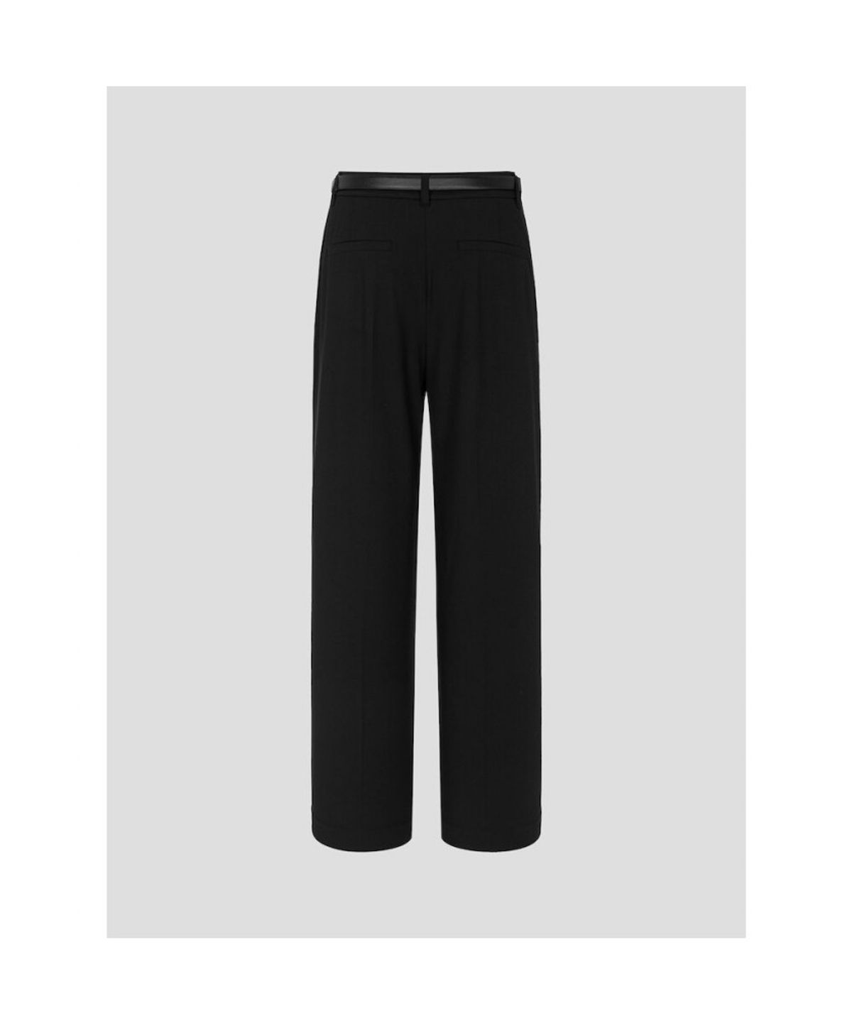 빈폴 레이디스(BEANPOLE LADIES) 폴리 혼방 옵션벨트 스트레이트 팬츠  블랙 (BF6821C515)