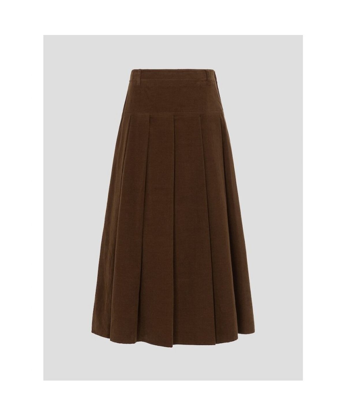 빈폴 레이디스(BEANPOLE LADIES) 코듀로이 세골 플리츠 변형 스커트  옐로이시 브라운 (BF6927C21B)