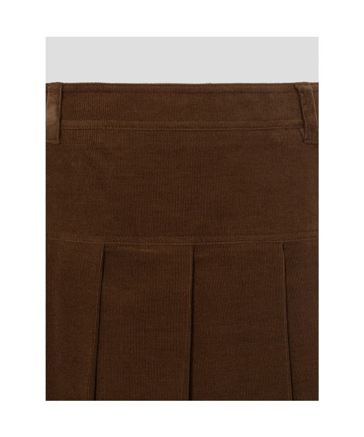 빈폴 레이디스(BEANPOLE LADIES) 코듀로이 세골 플리츠 변형 스커트  옐로이시 브라운 (BF6927C21B)