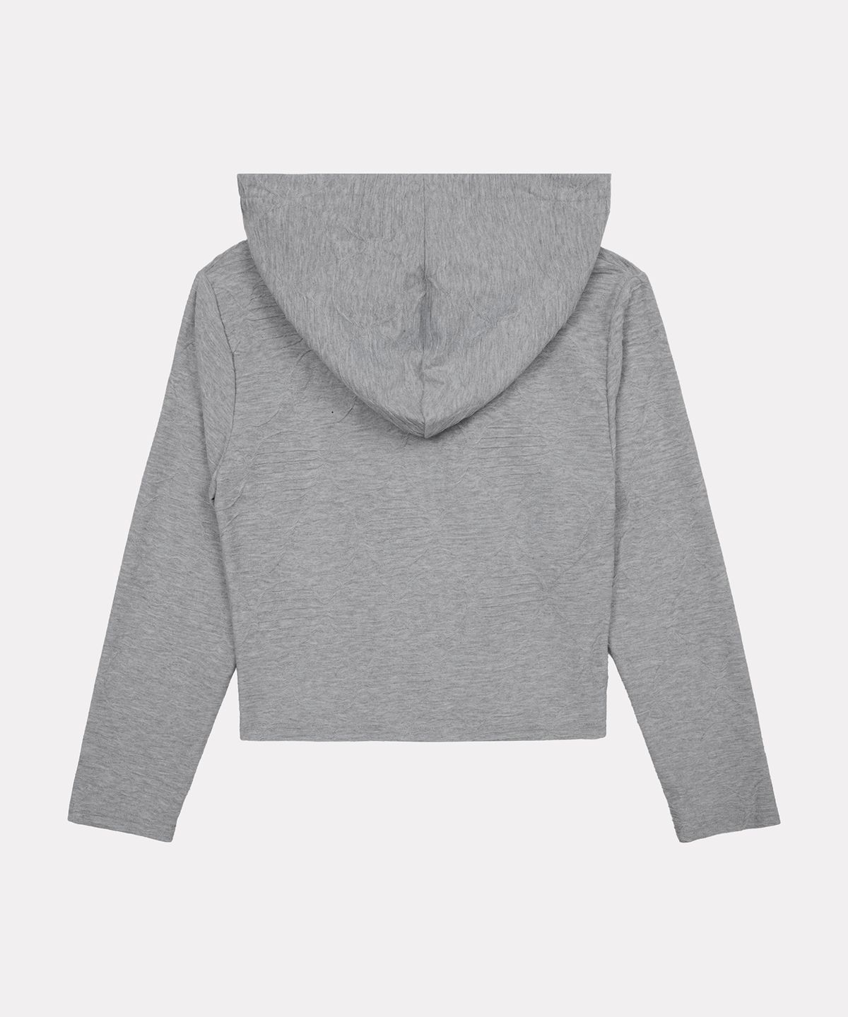 우네씬(UUNE SCENE) Dot Jacquard Hooded Cardigan_Melange Grey