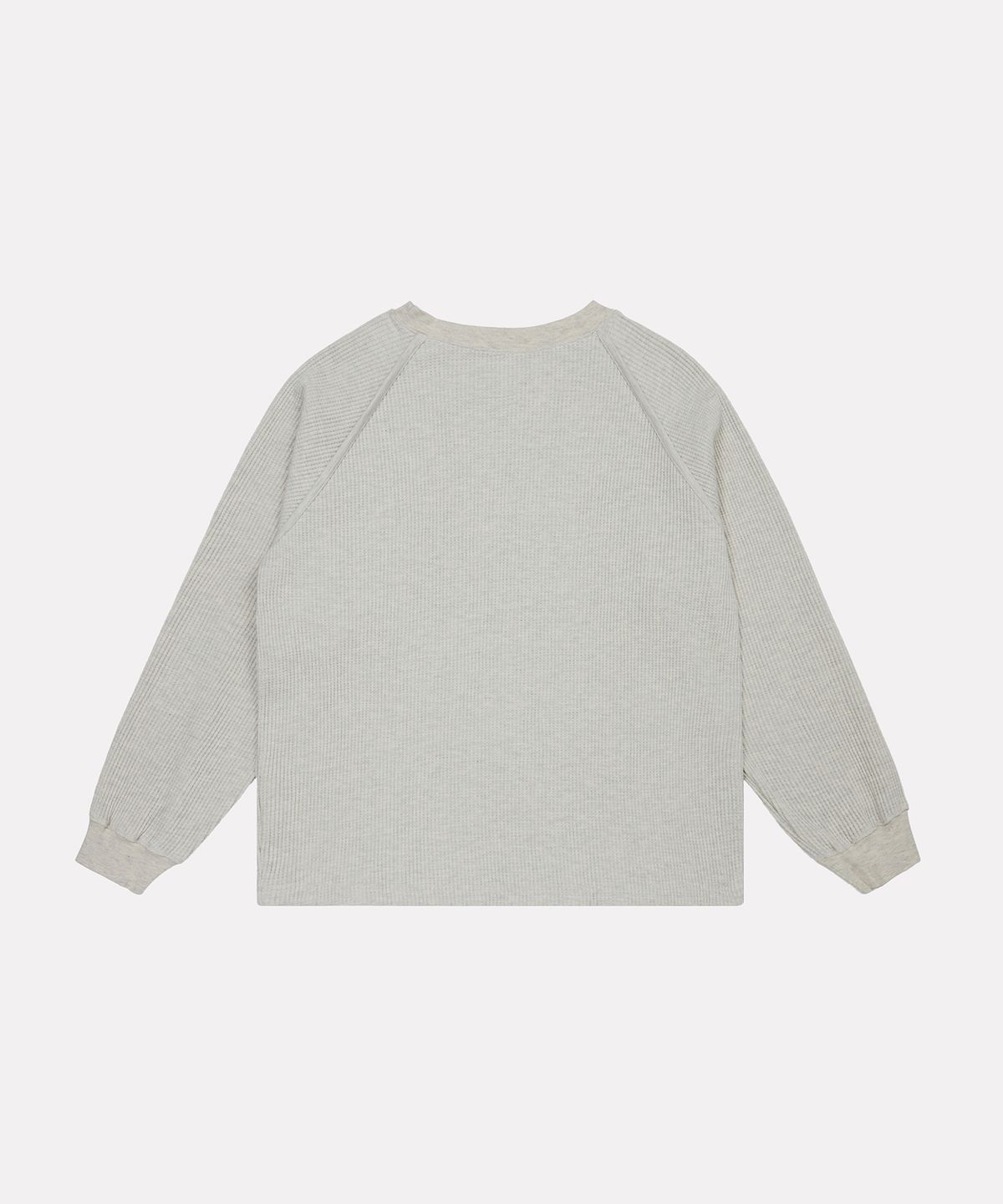 우네씬(UUNE SCENE) Waffle Raglan Sweatshirt_Oatmeal