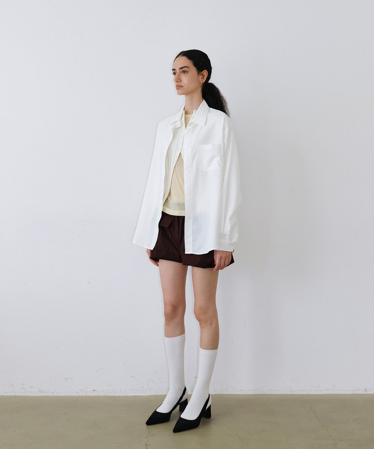우네씬(UUNE SCENE) Cupra Loose Shirt_Ivory