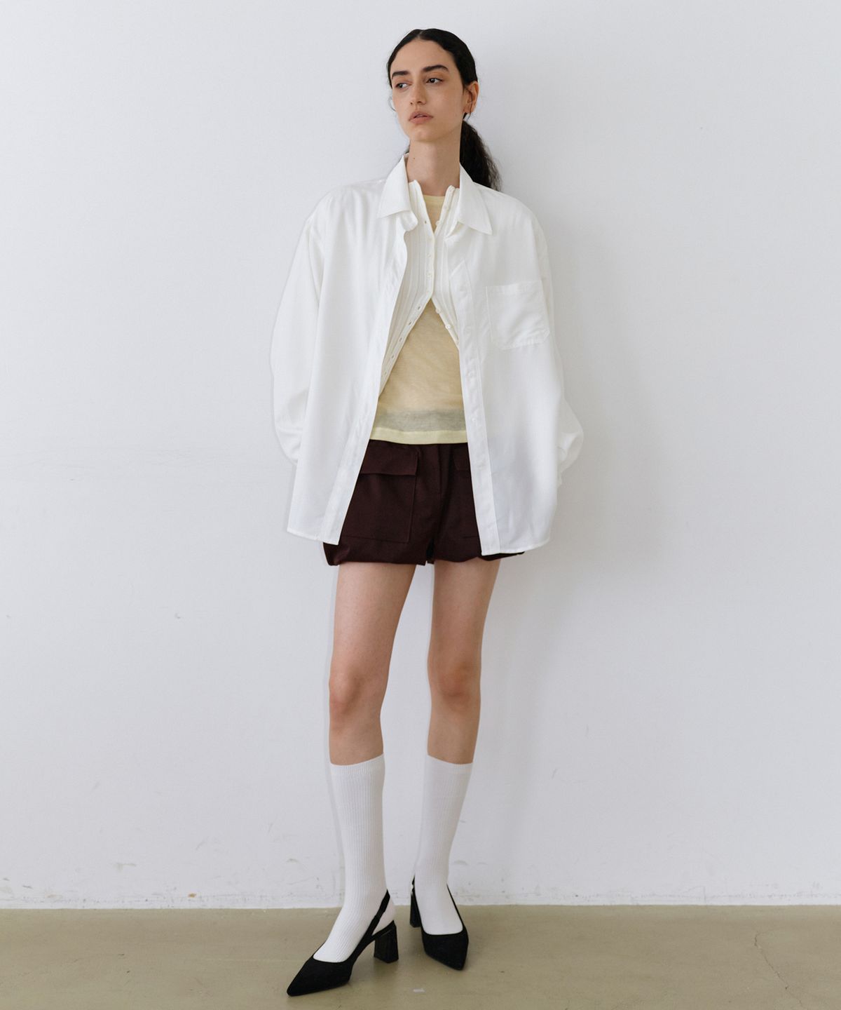 우네씬(UUNE SCENE) Cupra Loose Shirt_Ivory