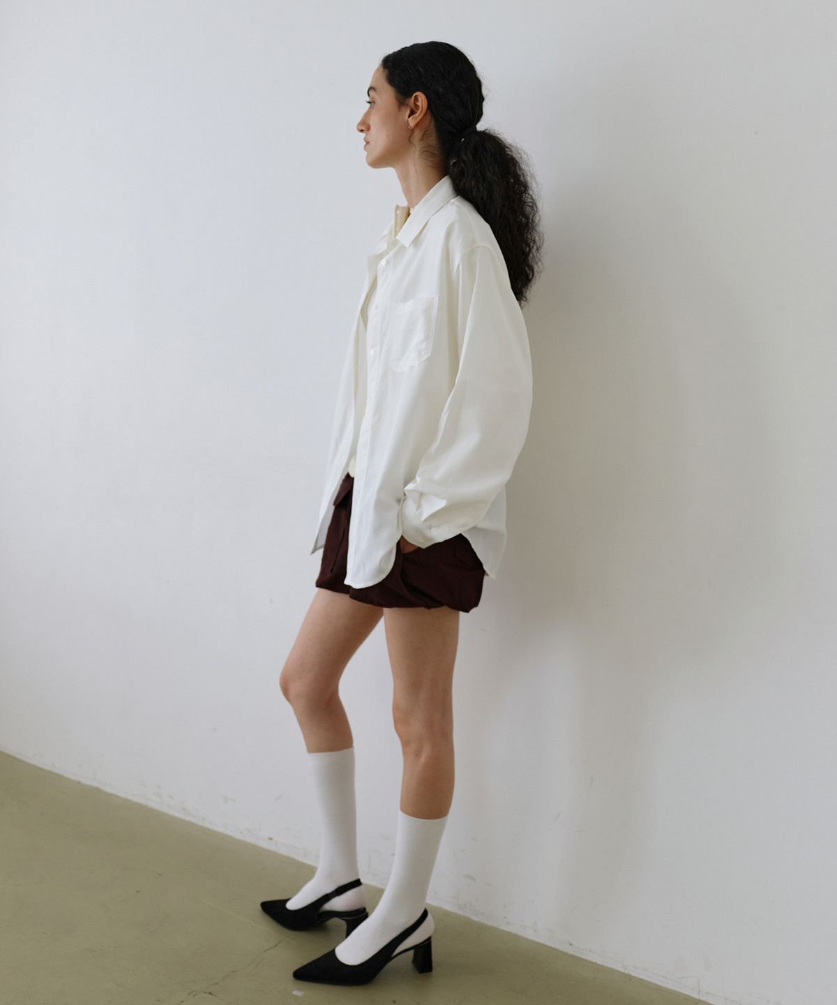 우네씬(UUNE SCENE) Cupra Loose Shirt_Ivory