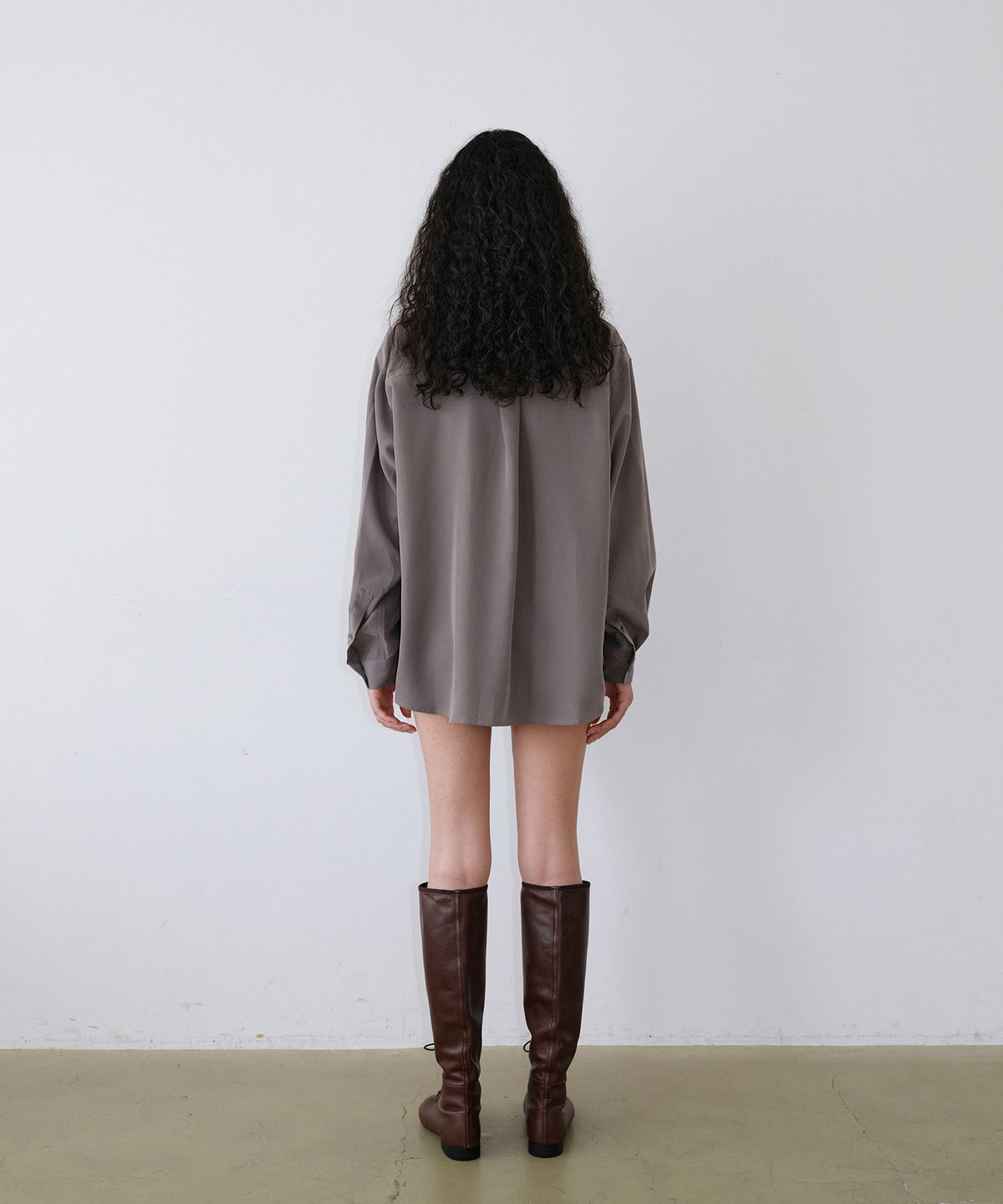 우네씬(UUNE SCENE) Cupra Loose Shirt_Gray