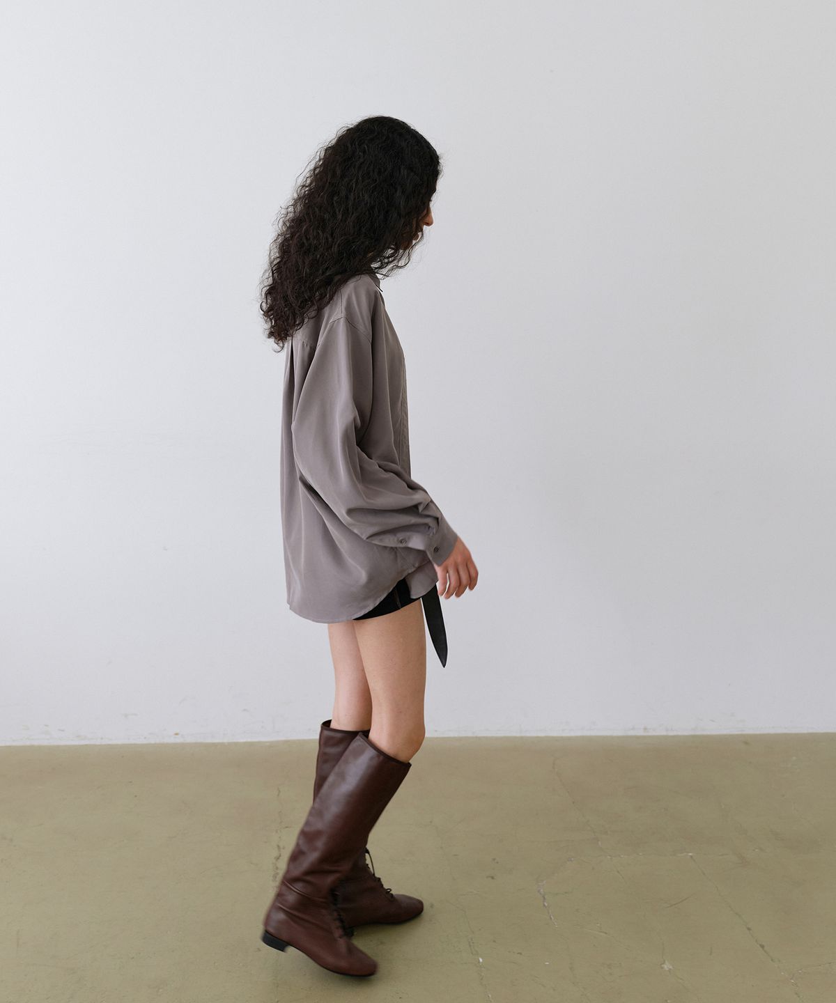 우네씬(UUNE SCENE) Cupra Loose Shirt_Gray