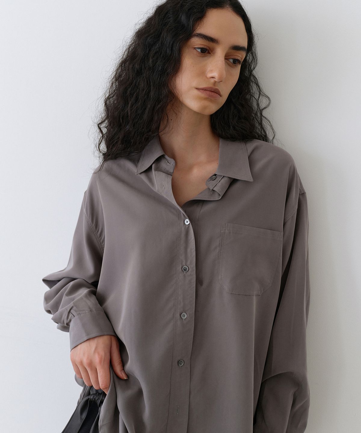 우네씬(UUNE SCENE) Cupra Loose Shirt_Gray