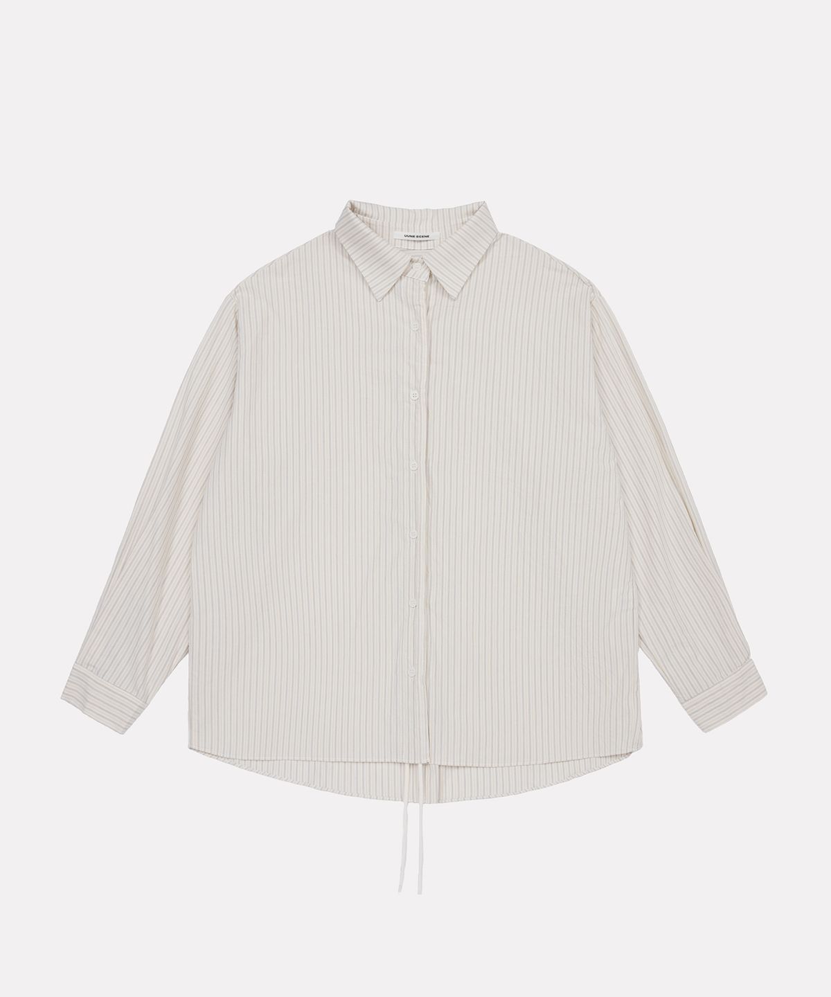우네씬(UUNE SCENE) Stripe String Shirt_Cream