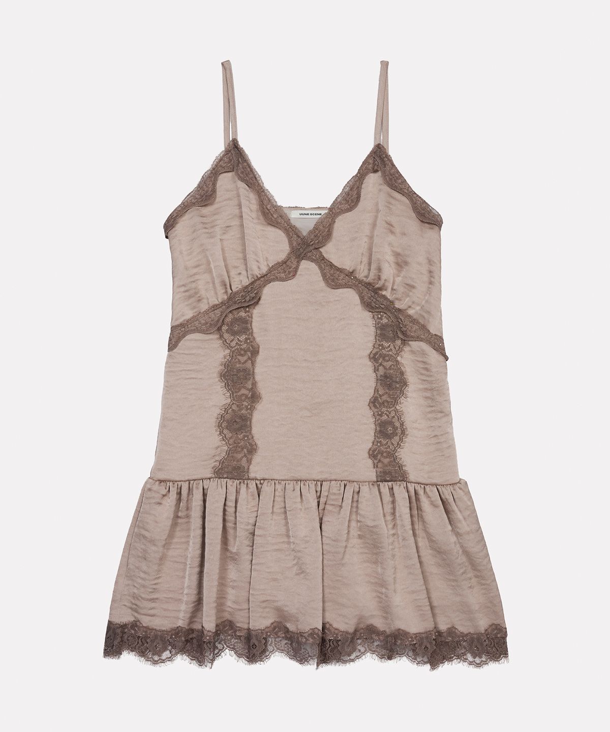 우네씬(UUNE SCENE) Lace Bustier Dress_Pink