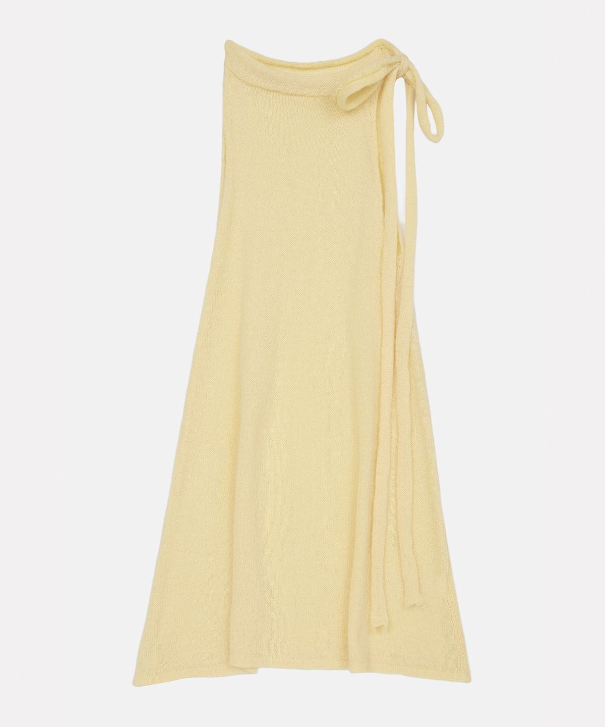 우네씬(UUNE SCENE) Scarf Tie Halter Knit_Yellow