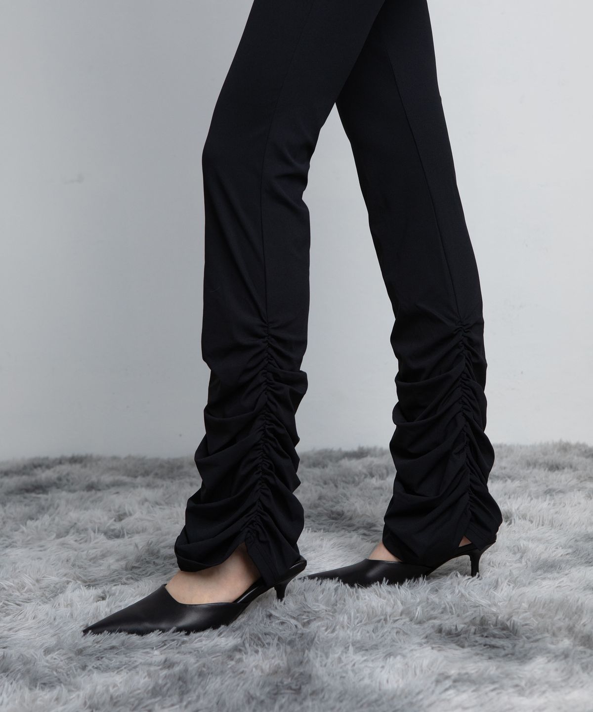 요키토키(YOKI TOKI) LOW RISE DRAPE LEGGINGS [Black]