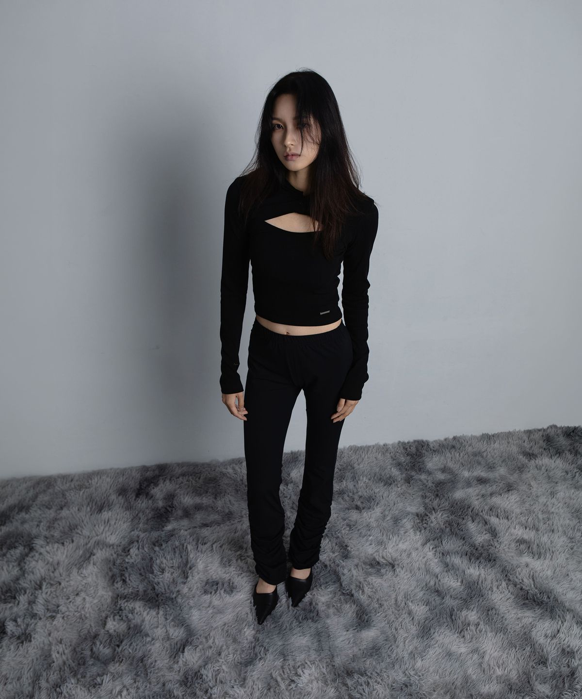 요키토키(YOKI TOKI) LOW RISE DRAPE LEGGINGS [Black]