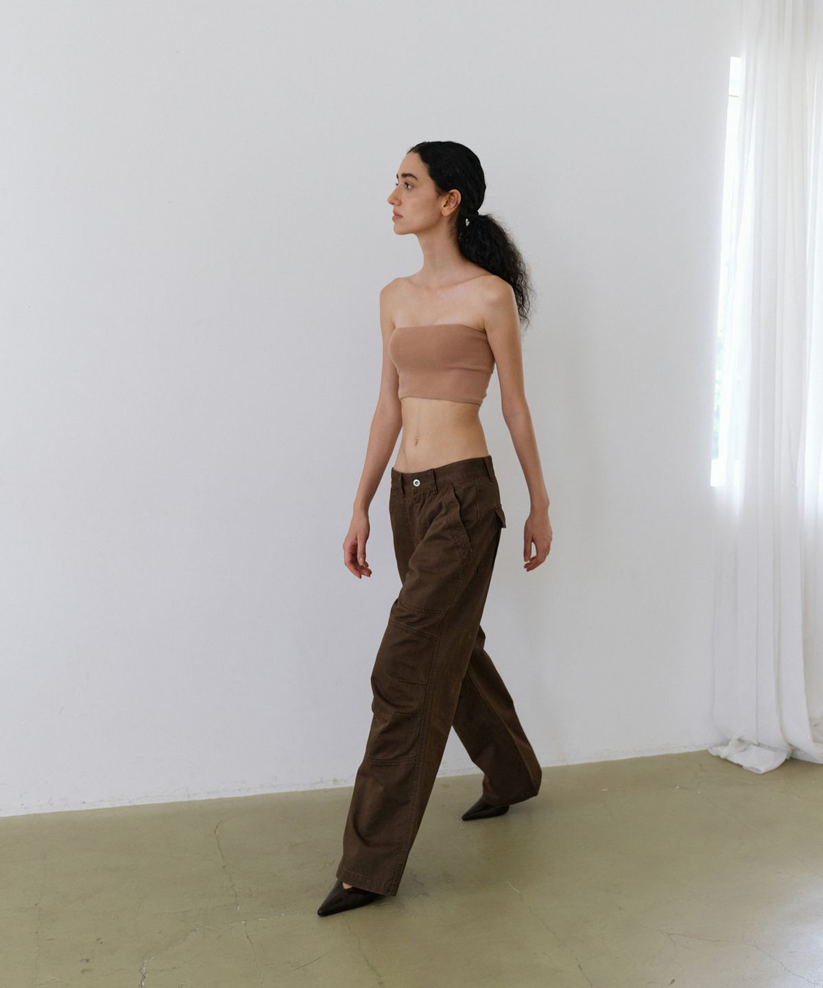 우네씬(UUNE SCENE) Fatigue Washed Pants_Brown