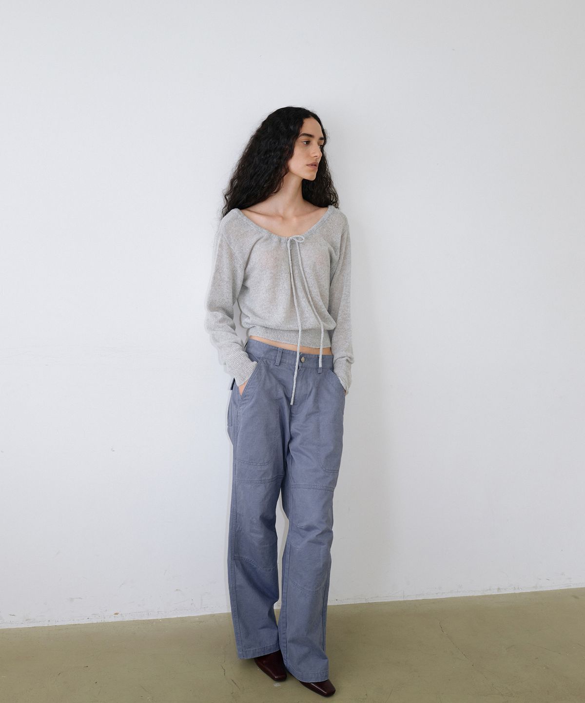 우네씬(UUNE SCENE) Fatigue Washed Pants_Blue