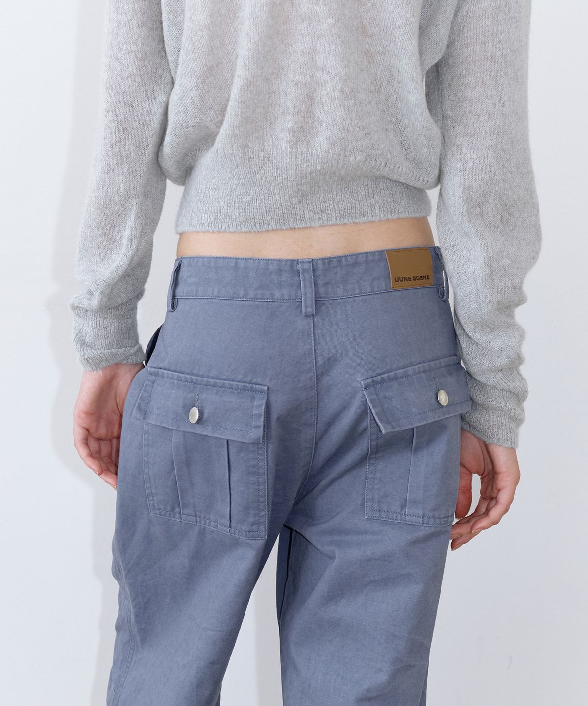 우네씬(UUNE SCENE) Fatigue Washed Pants_Blue