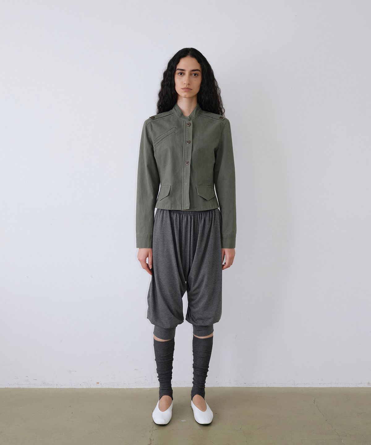 우네씬(UUNE SCENE) Washed Military Jacket_Khaki