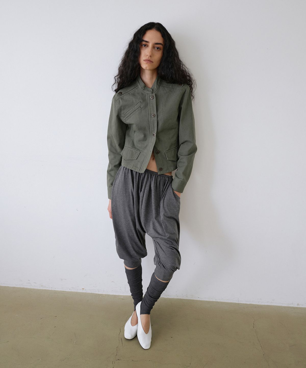 우네씬(UUNE SCENE) Washed Military Jacket_Khaki