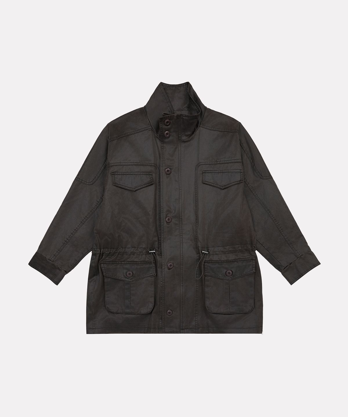 우네씬(UUNE SCENE) Vintage Washed Half Jacket_Cocoa