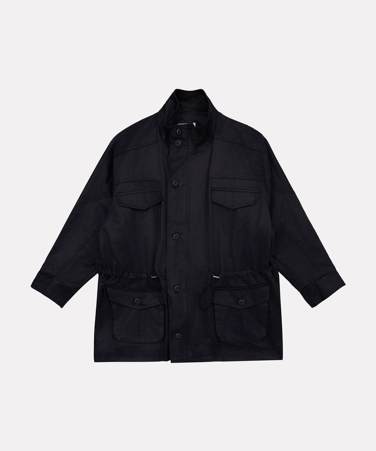 우네씬(UUNE SCENE) Vintage Washed Half Jacket_Black
