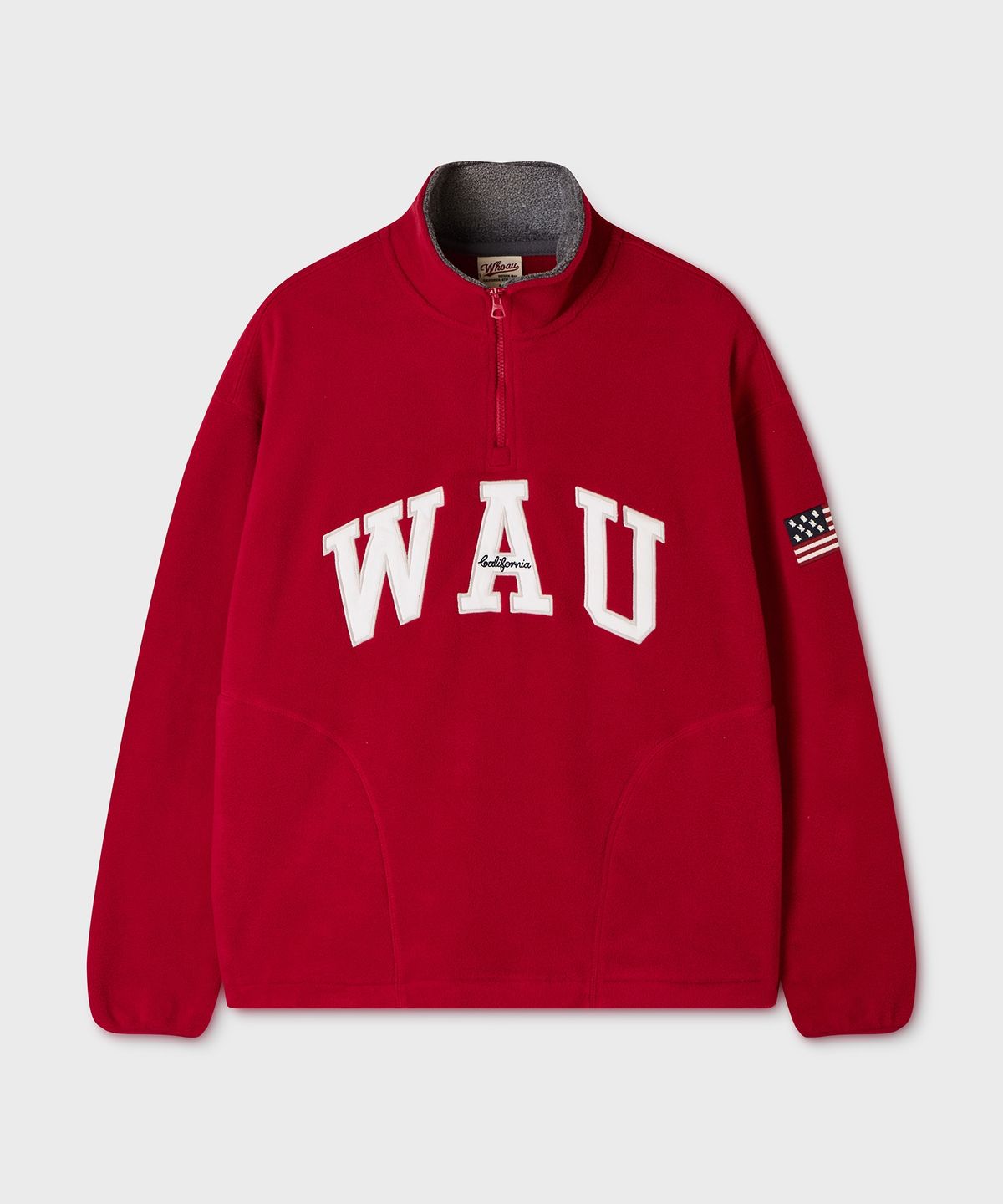 후아유(WHO.A.U) Patch Fleece Half Zip-up / WHMAG4V21U