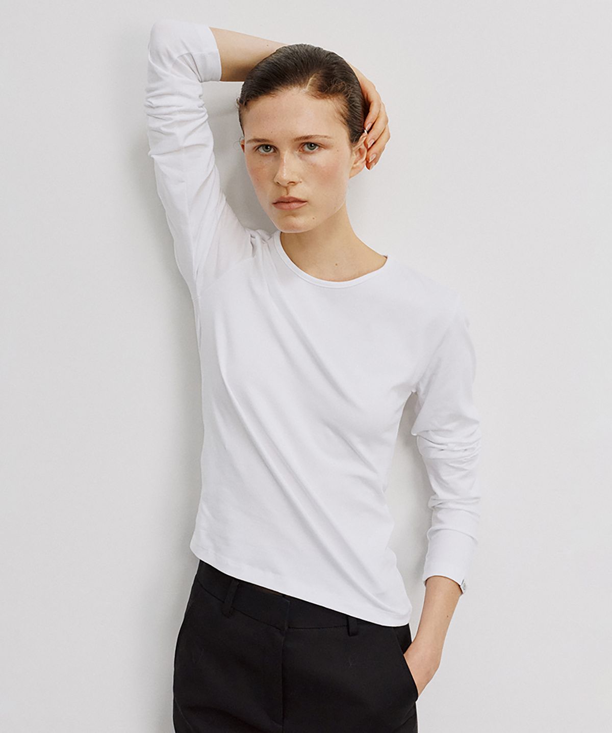노우드(NOEUD) TS022 Modal Essential Long Sleeve (Ivory)