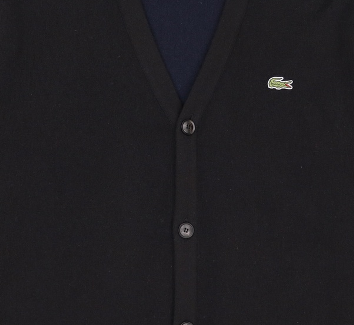 라코스테(LACOSTE) 남성 베이직 브이넥 방모 가디건 [네이비] 115