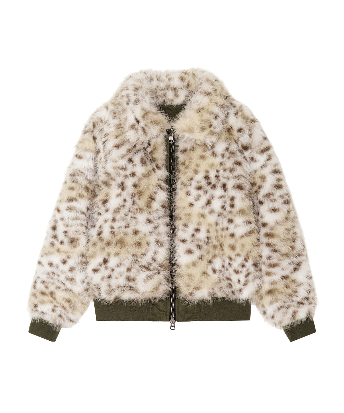 긴스키(GINSUKI) [긴스키 X 물바다]REVERSIBLE FUR MA-1 JUMPER (KHAKI)