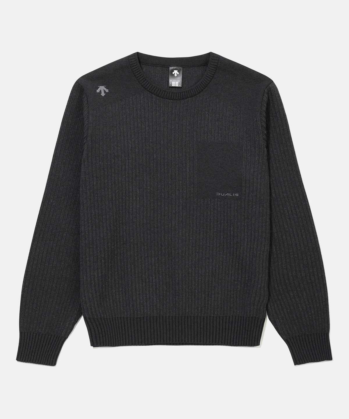 데상트(DESCENTE) 남성 니트 스웨터 맨투맨 차콜 SR321DHT92