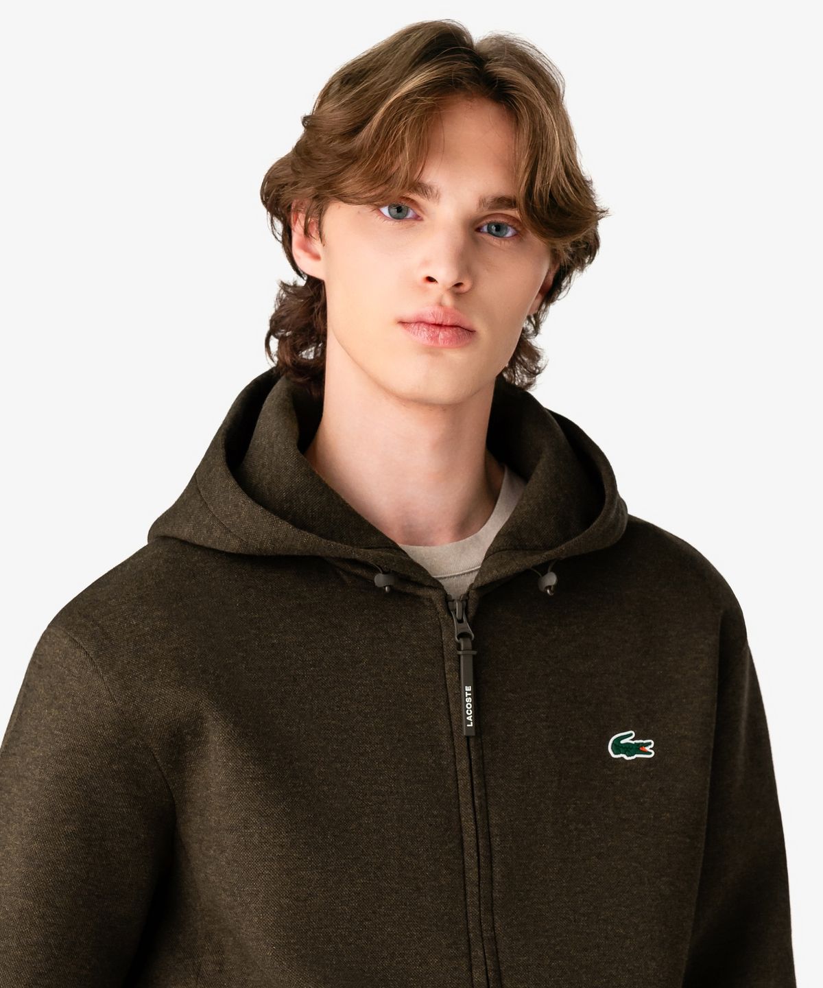 라코스테(LACOSTE) 남성 테크니컬 후드 풀집업 스웻셔츠 SH609E-56N DPD
