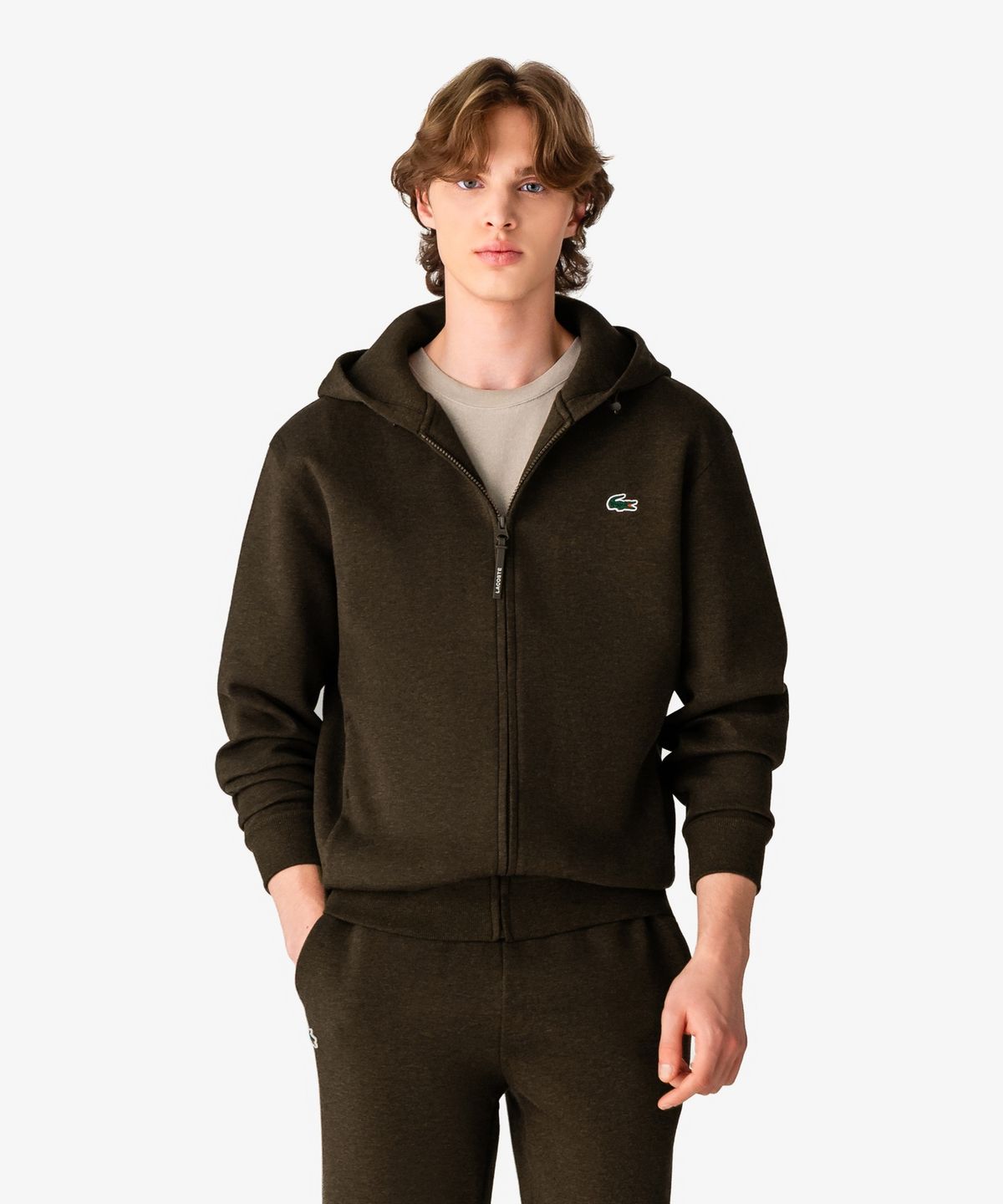 라코스테(LACOSTE) 남성 테크니컬 후드 풀집업 스웻셔츠 SH609E-56N DPD