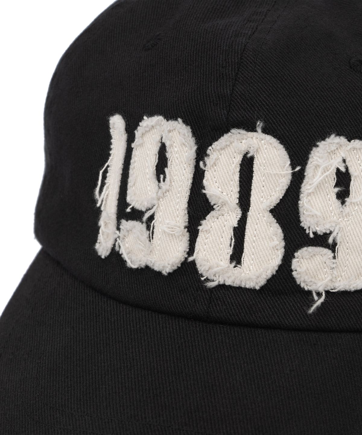 니티드(KNITTED) 1989 워시드 아플리케 볼캡 BLACK
