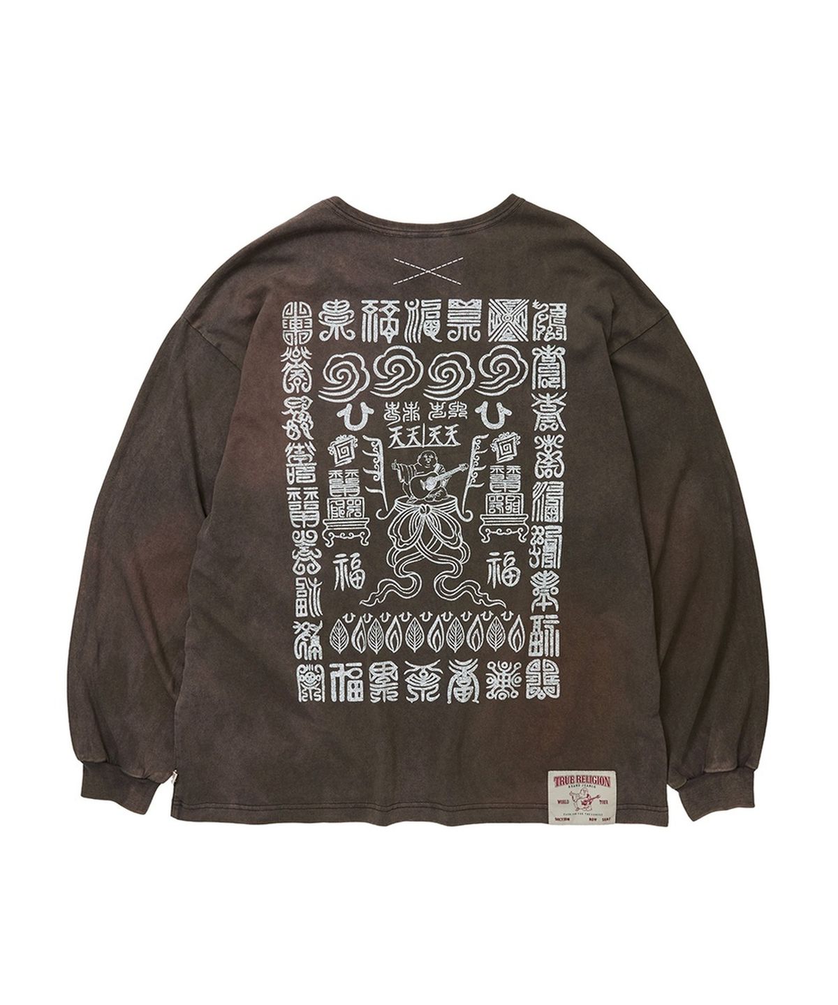 트루릴리젼(TRUERELIGION) Talisman Washed Long Sleeve - BROWN