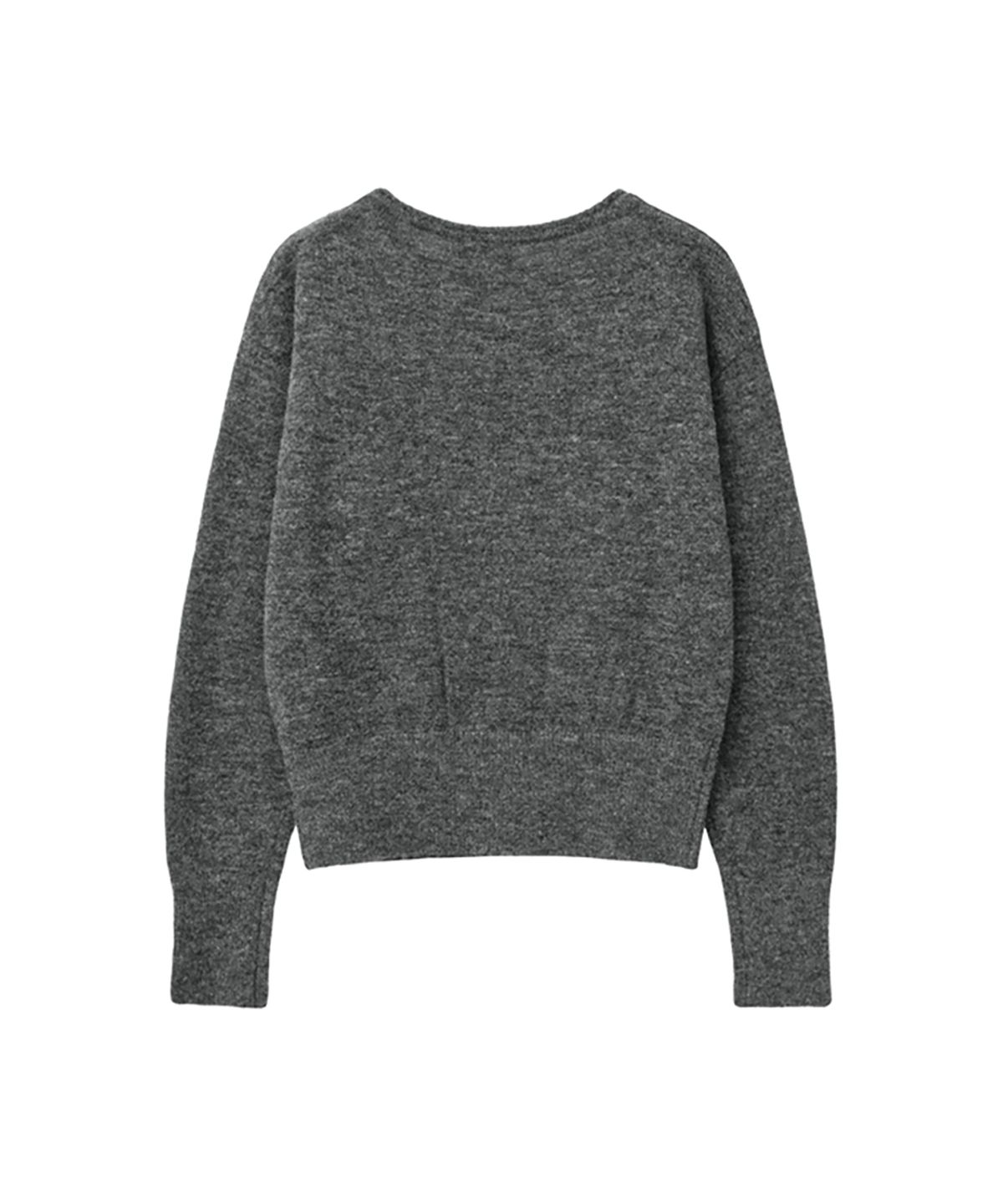 렌세(RENSE) Button Off-Shoulder Knit Charcoal