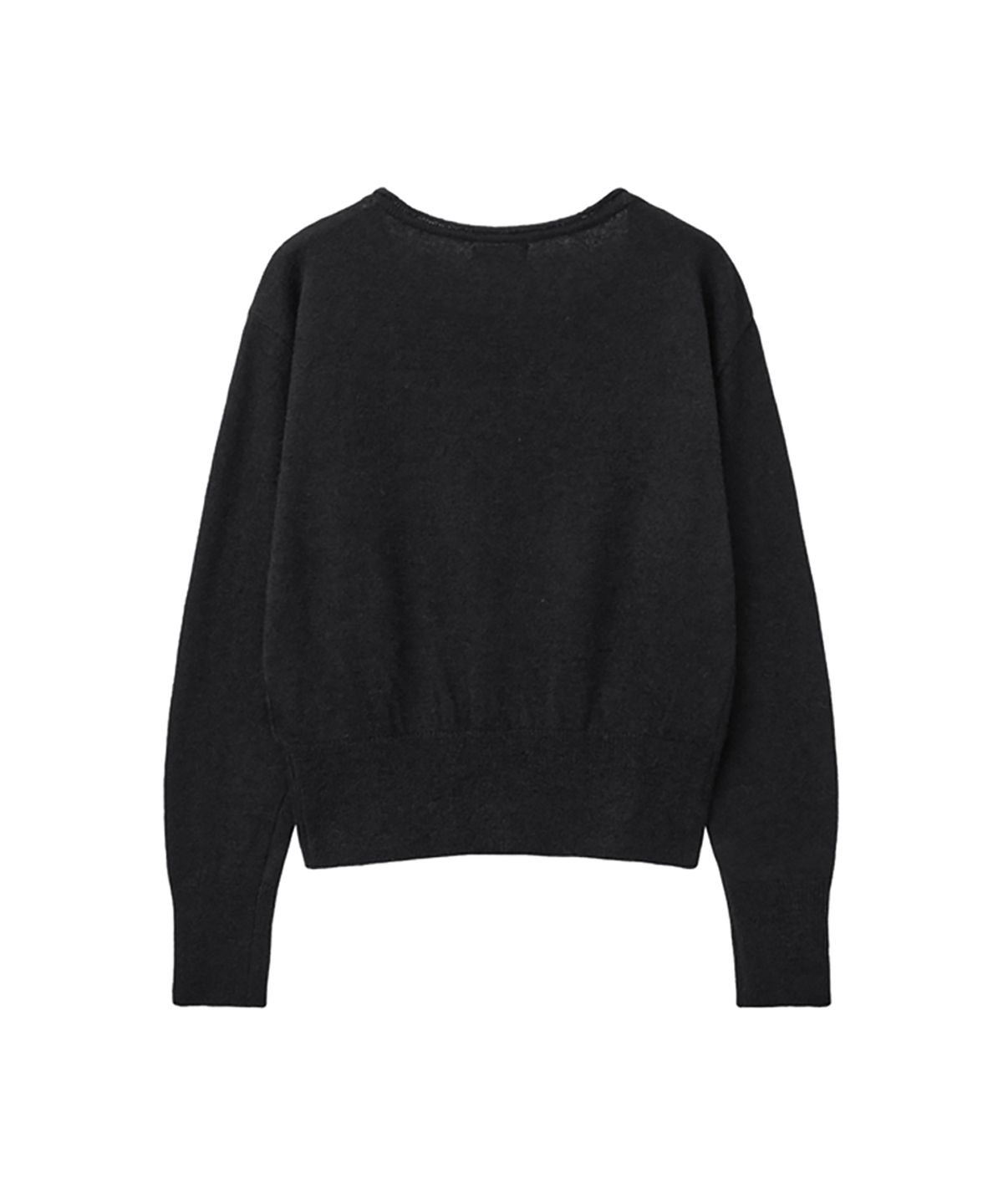 렌세(RENSE) Button Off-Shoulder Knit Black