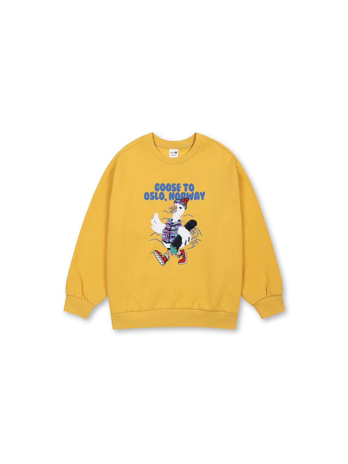 탑텐 키즈(TOPTEN KIDS) 공용 플리스 그래픽 스웨트셔츠_MKG4TR3402
