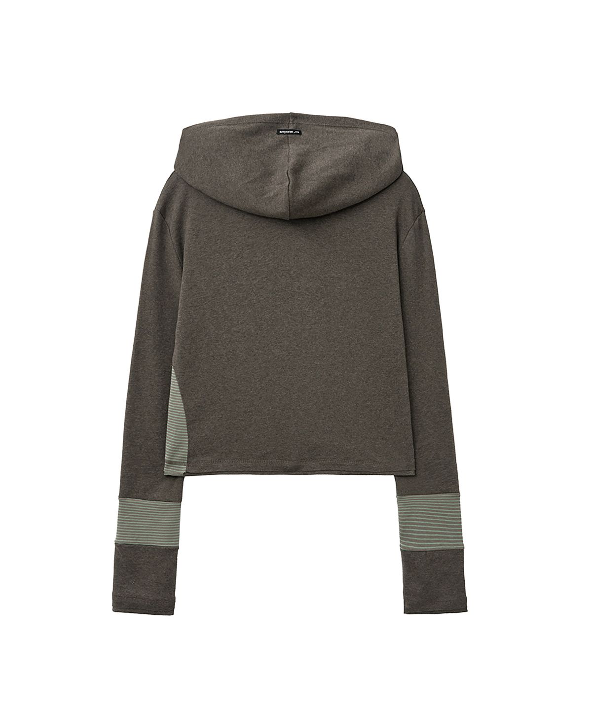 렌세(RENSE) Stripe Slim Fit Hoodie Brown